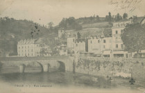 Tulle : "Tulle - 7 - Pont Labarrière". Le collège Clemenceau n'est pas encore construit.
