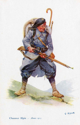 "Chasseur alpin.. ..Alsace 1915".