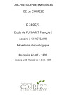 Répertoire chronologique : 1799-1821