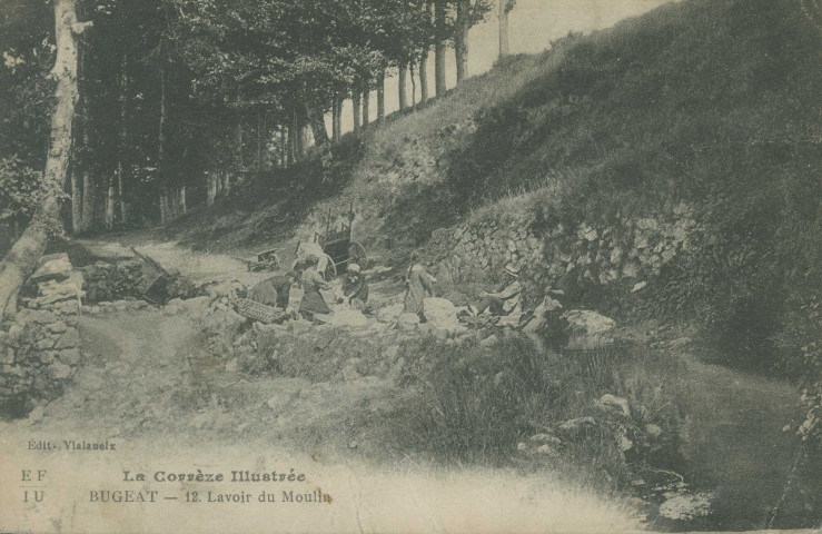Bugeat : "La Corrèze illustrée - Bugeat - 12. Lavoir du moulin".