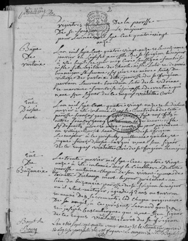 Baptêmes, mariages, sépultures (1791-1792)