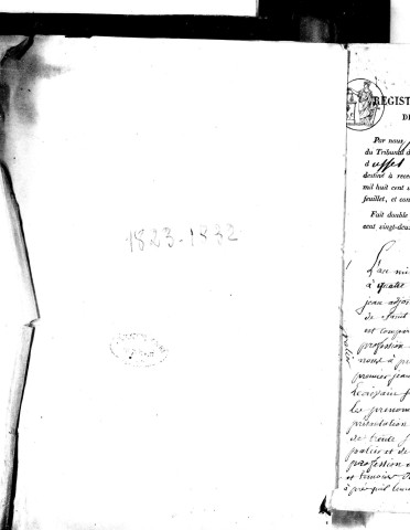 Naissances, mariages, décès (1823-1832)