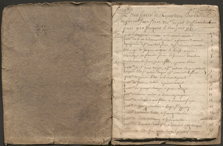 Répertoire chronologique : 1720-1750