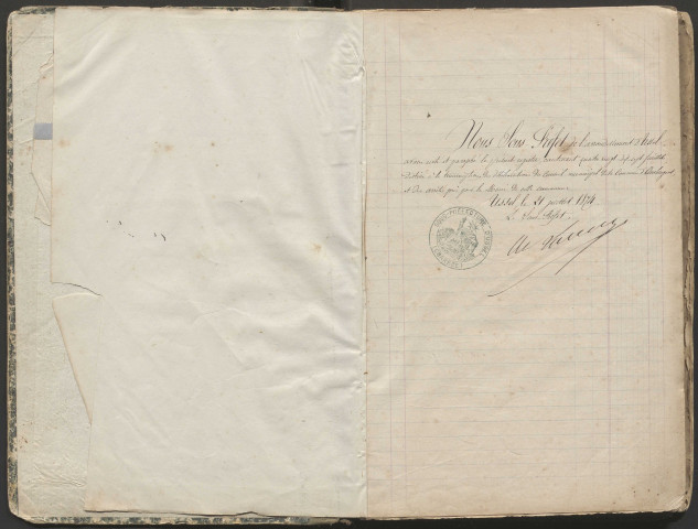 Délibérations du conseil municipal. 09 août 1874-20 décembre 1885