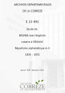 Répertoire alphabétique : A-V