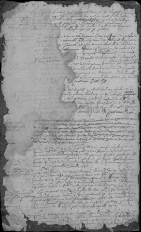 Baptêmes, mariages, sépultures (1710-1745)