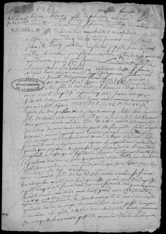 Baptêmes, mariages, sépultures (1763-1792)