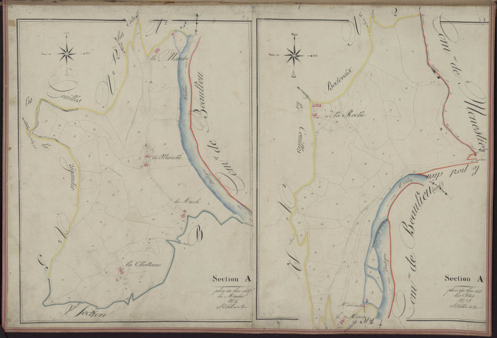Tableau d'assemblage de la section C des Cotes et de la Marche