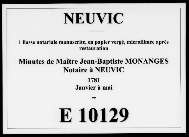 janvier-mai 1781