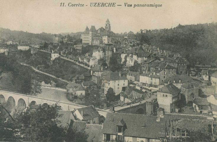 Uzerche : "11. Corrèze - Uzerche - Vue panoramique".