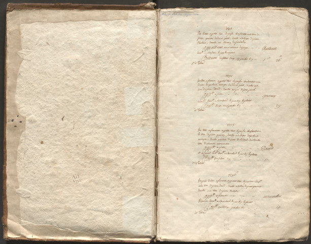 État général des fonds. 02 mars-28 juillet 1757