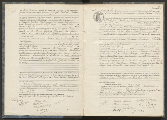 Mariages (1922-1932).