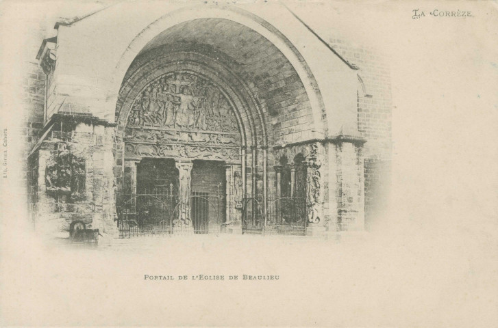 Beaulieu-sur-Dordogne : "La Corrèze - Portail de l'église de Beaulieu".