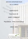 Population : listes nominatives. 1901-1931