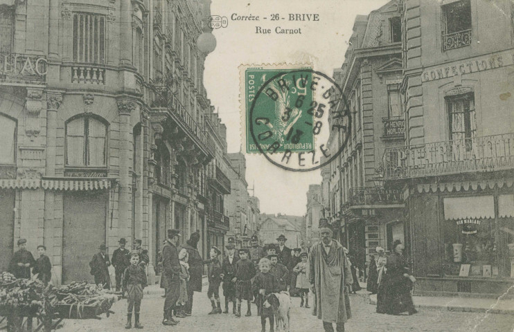 Brive-la-Gaillarde : "Corrèze - 26 - Brive - Rue Carnot".