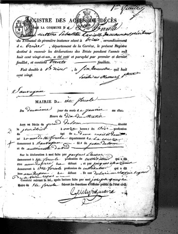 Décès (1821-1842)
