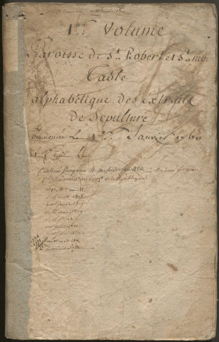 Paroisses de Saint-Maurice, commune de Saint-Robert