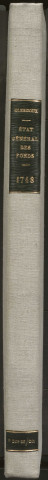 État général des fonds. 1748