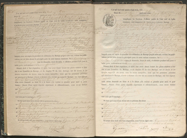 Mariages (1883-1902)