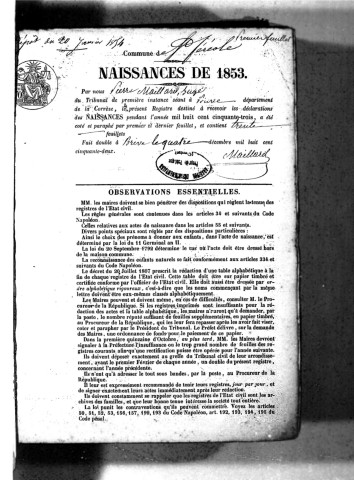 Naissances (1853-1862)