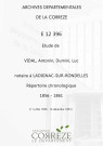 Répertoire chronologique : 11 juillet 1856-14 décembre 1861