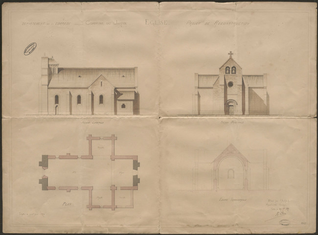 Eglise. Presbytère. Cimetière ; concessions.