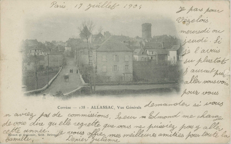 Allassac : "Corrèze - 138 - Allassac, vue générale".
