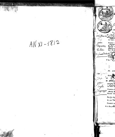 Naissances, mariages, décès (1803-1812)