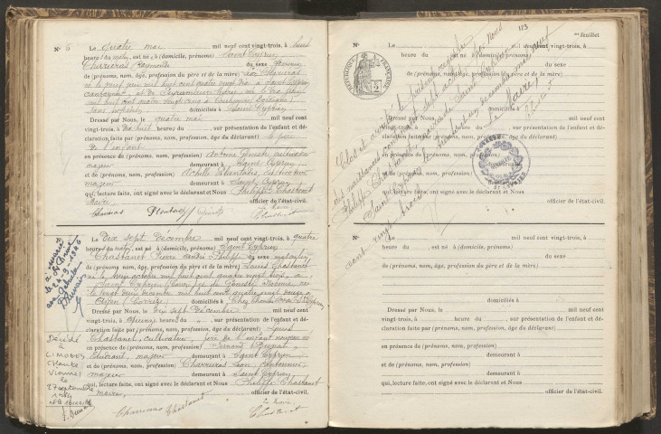Naissances (1903-1942).