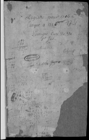 Baptêmes, mariages, sépultures (1714-1732)