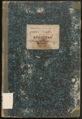 Délibérations du conseil municipal. 15 août 1847-20 mai 1855