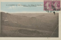 Saint-Bonnet-Elvert : "12. St-Bonnet-Elvert (Corrèze) - Les villages de Ceyrolles,...(illisible)..Bourlioux vus du bourg".