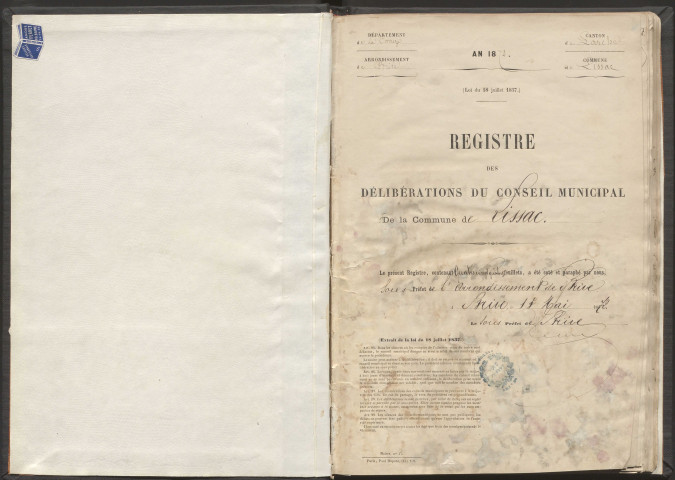 Délibérations du conseil municipal. 13 décembre 1872-13 décembre 1885