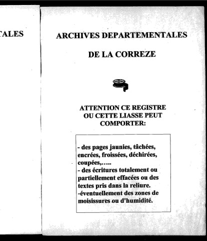 Naissances, mariages, décès (1843-1852)