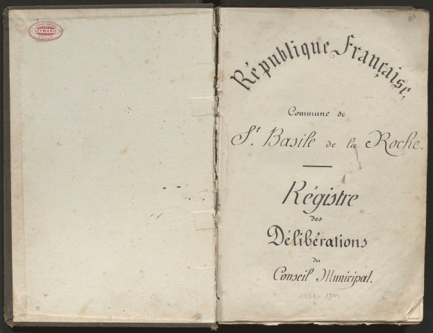Délibérations du conseil municipal. 30 mai 1886-18 décembre 1904