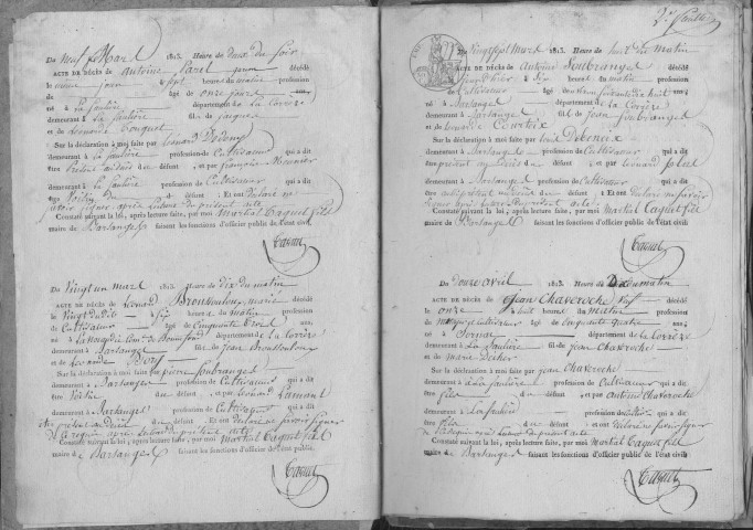 Décès (1813-1822)