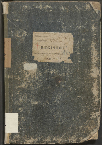 Délibérations du conseil municipal. 10 mai 1838-05 février 1854