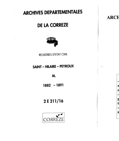Mariages (1882-1891)
