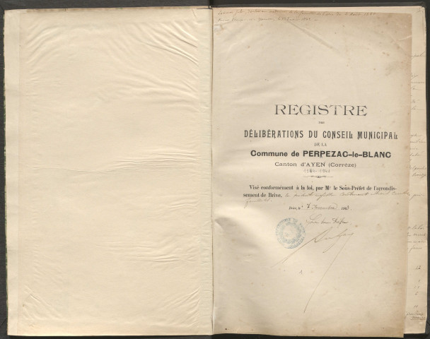 Délibérations du conseil municipal. 15 mai 1904-22 juin 1941