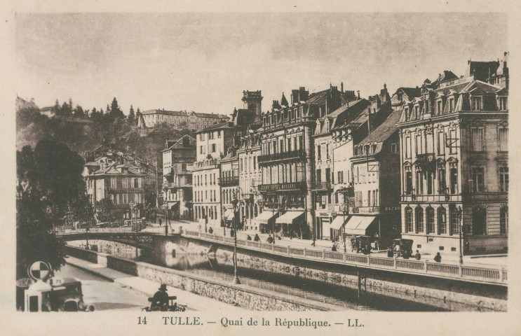 Tulle : "14 Tulle. - Quai de la République.".