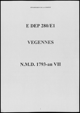 Naissances, mariages, décès (1793-1799)