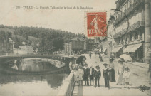 Tulle : "210 - Tulle - Le pont du tribunal et le quai de la République".