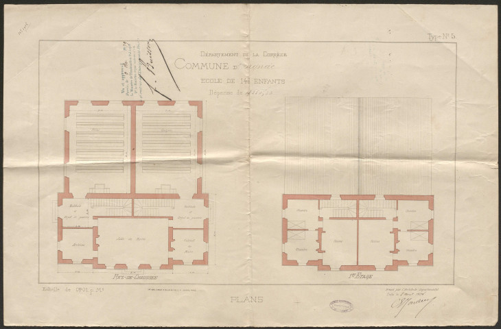 Maison d'école et école au hameau des Fombiardes.