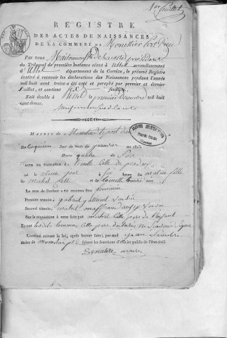 Naissances, mariages, décès (1813-1822)