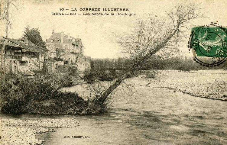 "95 - La Corrèze Illustrée. Beaulieu - Les bords de la Dordogne".