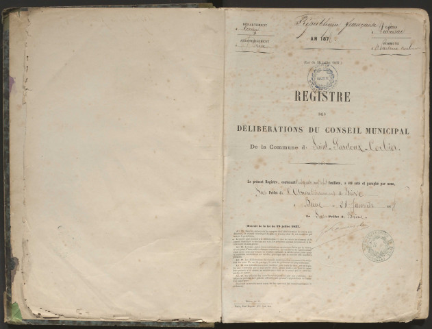 Délibérations du conseil municipal. 21 janvier 1878-18 mars 1894