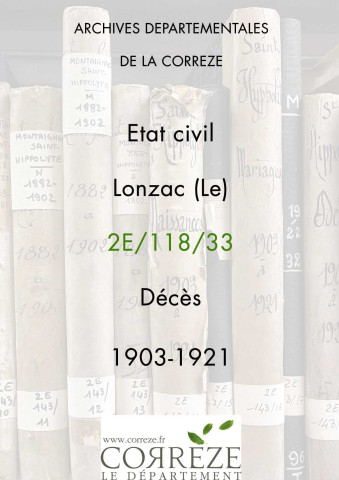 Décès (1903-1921).