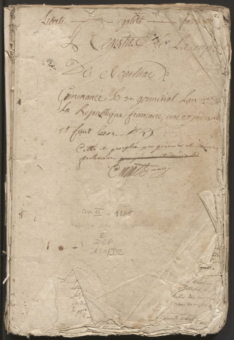 Délibérations du conseil municipal. 19 avril 1794-20 mars 1825