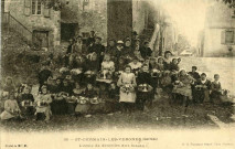 "38 - St-Germain-les-Vergnes (Corrèze). L'école de dentelles aux fuseaux".