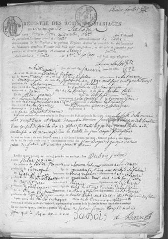 Mariages (1822-1832)